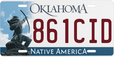 OK license plate 861CID