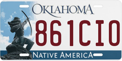 OK license plate 861CIO