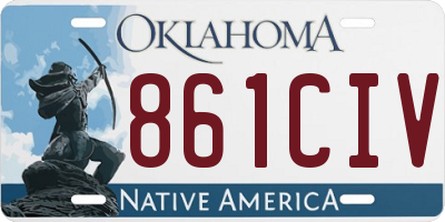 OK license plate 861CIV
