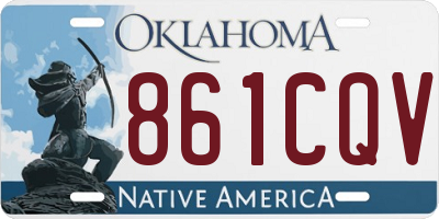 OK license plate 861CQV