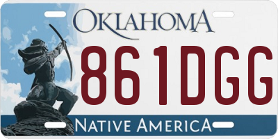 OK license plate 861DGG