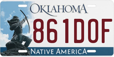 OK license plate 861DOF