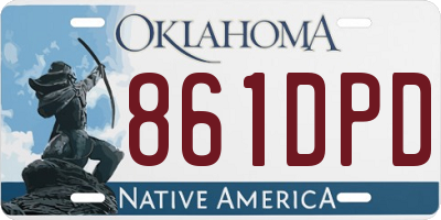 OK license plate 861DPD