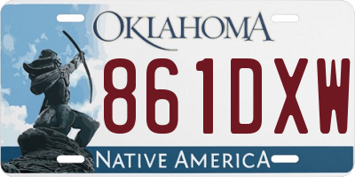 OK license plate 861DXW