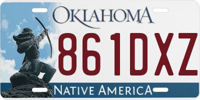 OK license plate 861DXZ