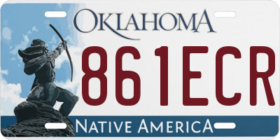 OK license plate 861ECR