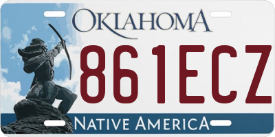 OK license plate 861ECZ
