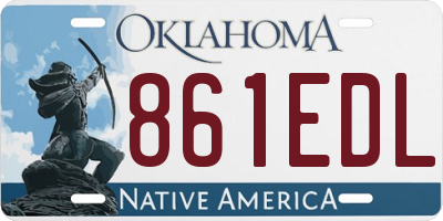 OK license plate 861EDL