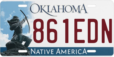 OK license plate 861EDN