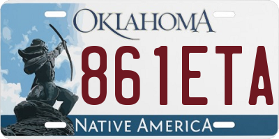 OK license plate 861ETA