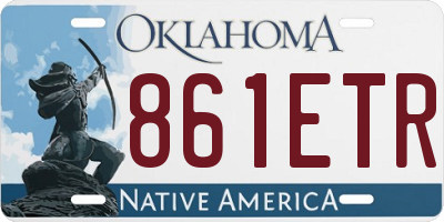 OK license plate 861ETR