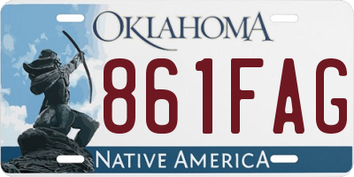 OK license plate 861FAG