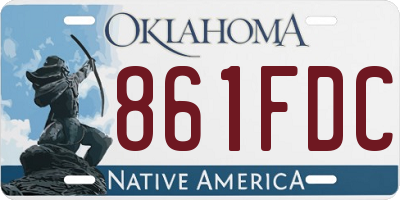 OK license plate 861FDC