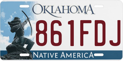OK license plate 861FDJ