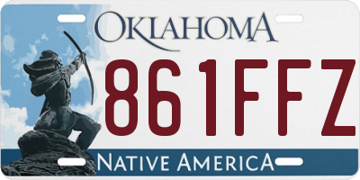OK license plate 861FFZ