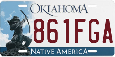 OK license plate 861FGA