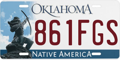 OK license plate 861FGS