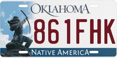 OK license plate 861FHK