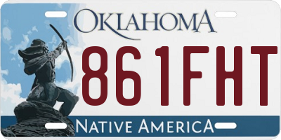OK license plate 861FHT