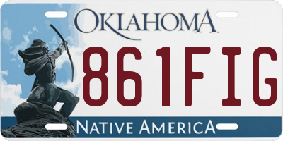 OK license plate 861FIG