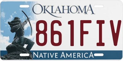 OK license plate 861FIV