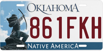 OK license plate 861FKH