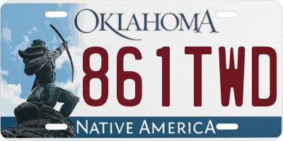 OK license plate 861TWD