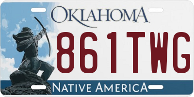 OK license plate 861TWG