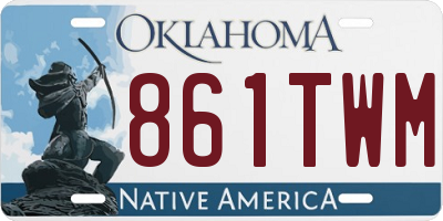 OK license plate 861TWM
