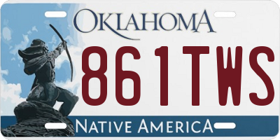 OK license plate 861TWS