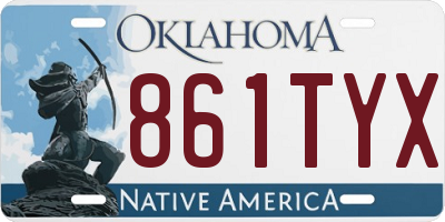 OK license plate 861TYX