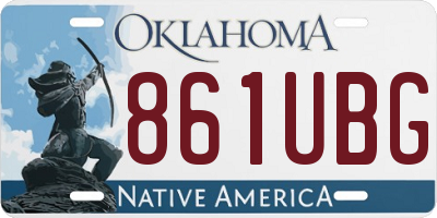 OK license plate 861UBG