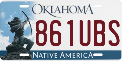 OK license plate 861UBS