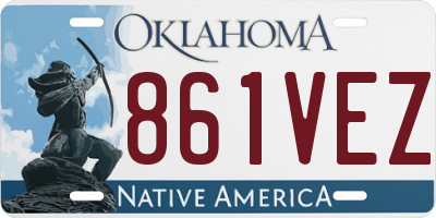 OK license plate 861VEZ