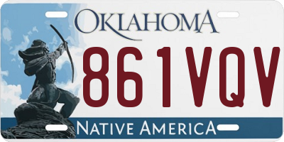 OK license plate 861VQV