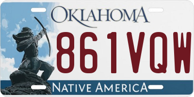 OK license plate 861VQW