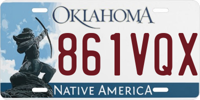 OK license plate 861VQX
