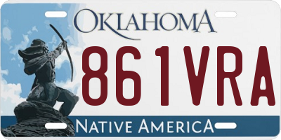 OK license plate 861VRA
