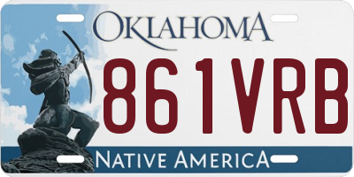 OK license plate 861VRB