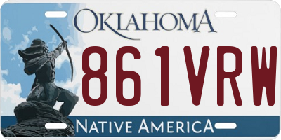 OK license plate 861VRW