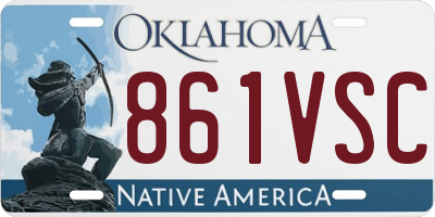 OK license plate 861VSC