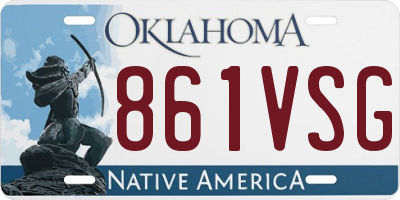 OK license plate 861VSG