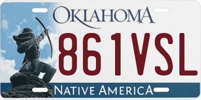 OK license plate 861VSL