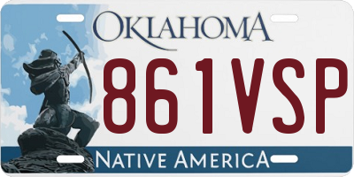 OK license plate 861VSP
