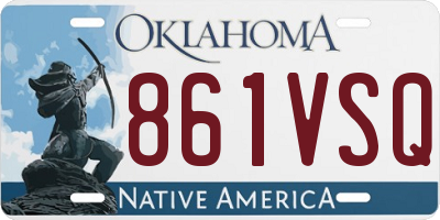 OK license plate 861VSQ