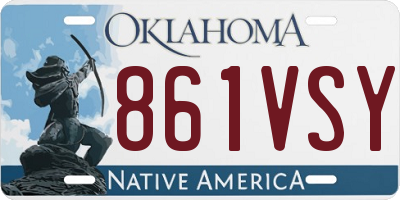 OK license plate 861VSY