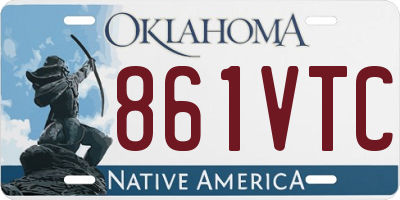 OK license plate 861VTC