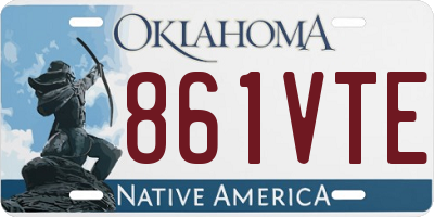 OK license plate 861VTE