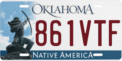 OK license plate 861VTF