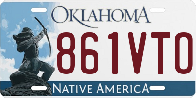 OK license plate 861VTO